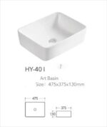 Lavoar Aplicat Modern Line 47.5×37.5CM – HY-401 - imagine 4