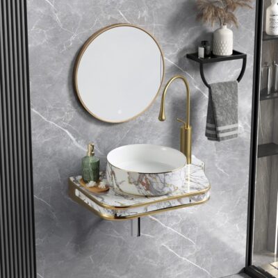 Lavoar Ceramic Premium 021 Pandora – 65.5×37×8 cm, Design Modern & Finisaj Lucios