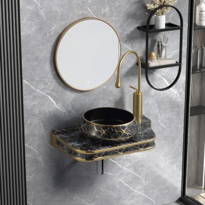 Lavoar Ceramic Premium 039B – 65.5×37×8 cm, Design Modern Oval, Finisaj Lucios
