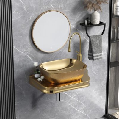 Lavoar ceramic pentru baie 65.5×37×8 cm – design compact și elegant