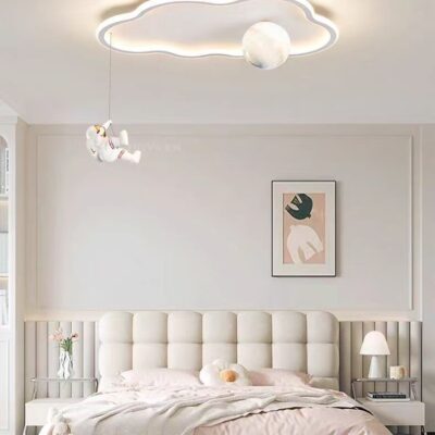 Lustră LED Modernă cu Astronaut Suspendat, Design Nor, Ø600 mm, 3 Culori de Lumină
