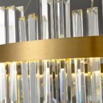 Candelabru Textura Cristal, Metal, 120W, Auriu - imagine 4