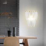 Aplică Model 5866-2 – Textură Sticlă & Metal, 2x E27, Auriu