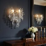 Aplică Model W1117-2 – Textură Cristal & Metal, 2 x E14, Argintiu - imagine 4
