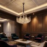 Candelabru Model 1117-600 – Textură Cristal & Metal, 8 x E14, Argintiu - imagine 4
