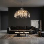 Candelabru Model 33121-800 – Textură Cristal & Metal, 10 x E14, Argintiu - imagine 3