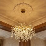 Candelabru Model 33007-460 – Textură Cristal & Metal, 6 x E14, Auriu - imagine 4