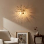 Aplică Model W33007-2L – Textură Cristal & Metal, 2 x E14, Auriu - imagine 3