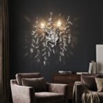 Aplică Model W33122-2L – Textură Cristal & Metal, 2 x E14, Argintiu - imagine 4