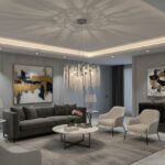 Candelabru Model 33001-460 – Textură Cristal & Metal, 6 x E14, Argintiu - imagine 3