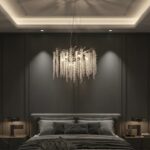 Candelabru Model 33001-460 – Textură Cristal & Metal, 6 x E14, Argintiu - imagine 4
