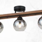 Lustră Model 3332-3 (cu lemn) – Design Modern Natural, 3 x E27