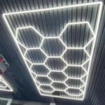Panou LED HoneyComb, 14 Hexagoane, Lumină Rece 6500K, 672W - imagine 2