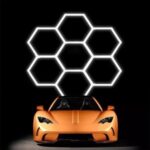 Panou LED HoneyComb, 7 Hexagoane, Lumină Rece 6500K, 240W - imagine 3