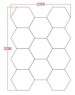 Panou LED HoneyComb, 11 Hexagoane, Lumină Rece 6500K, 368W - imagine 3