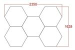 Panou LED HoneyComb, 5 Hexagoane, Lumină Rece 6500K, 192W - imagine 4