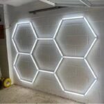 Panou LED HoneyComb, 5 Hexagoane, Lumină Rece 6500K, 192W - imagine 3