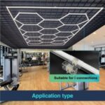 Panou LED HoneyComb, 14 Hexagoane, Lumină Rece 6500K, 672W - imagine 5