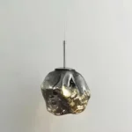 Pendul Model 10-1 – Abajur din Sticlă, 1 x E27, Reglabil, Argintiu - imagine 2