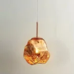Pendul Model 10-1 – Abajur din Sticlă, 1 x E27, Reglabil, Rose Gold - imagine 2