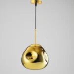 Pendul Model 11-1 – Abajur din Sticlă, 1 x E27, Reglabil, Auriu - imagine 3