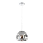 Pendul Model 11-1 – Abajur din Sticlă, 1 x E27, Reglabil, Argintiu - imagine 2