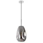 Pendul Model 14-1 – Abajur din Sticlă, 1 x E27, Reglabil, Argintiu - imagine 2