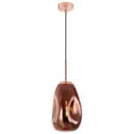 Pendul Model 14-1 – Abajur din Sticlă, 1 x E27, Reglabil, Rose Gold