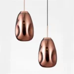 Pendul Model 14-1 – Abajur din Sticlă, 1 x E27, Reglabil, Rose Gold - imagine 2