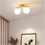 Lustră Model 6073-2 – cu Abajururi, 2 x E27, Auriu