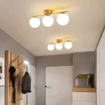 Lustră Model 6073-3 – cu Abajururi, 3 x E27, Auriu - imagine 2