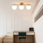 Lustră Model 6073-3 – cu Abajururi, 3 x E27, Auriu - imagine 3