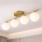 Lustră Model 6073-4 – cu Abajururi, 4 x E27, Auriu - imagine 2