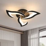 Lustră LED Model R9176-3A1 – cu Telecomandă, 42W, Negru