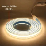 Bandă LED COB Profesională 25 m, 280 LED/m, 220V, IP65, Lumină Caldă 3000K, Alimentator Inclus - imagine 3