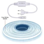 Bandă LED COB Profesională 25 m, 280 LED/m, 220V, IP65, Lumină Rece 6500K, Alimentator Inclus - imagine 3