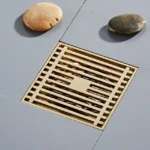 Sifon pardoseala sistem antimiros Es, Alama Elit's 100 mm , Bronz Antichizat tip Rigola - imagine 2