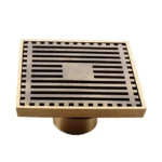 Sifon pardoseala sistem antimiros Es, Alama Elit's 100 mm , Bronz Antichizat tip Rigola - imagine 4