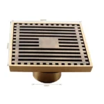 Sifon pardoseala sistem antimiros Es, Alama Elit's 100 mm , Bronz Antichizat tip Rigola - imagine 3
