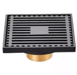 Sifon pardoseala sistem antimiros Es, Alama Elit's 100 mm , Negru Mat tip Rigola - imagine 2