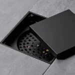 Sifon pardoseala sistem antimiros Es, Alama Elit's 100 mm , negru mat - imagine 4