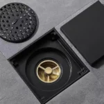 Sifon pardoseala sistem antimiros Es, Alama Elit's 100 mm , negru mat - imagine 2