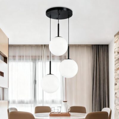 Lustră Model MX 159-3 BK – Design Modern, 3 x E27