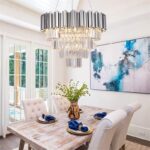 Candelabru Model WL339-600 – Cristal & Metal, 10 x E27, Argintiu