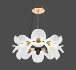 Pendul LED Model R9187-500 – cu Telecomandă, 80W, Auriu - imagine 2