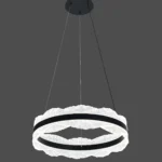 Pendul LED Model R9188-600 – cu Telecomandă, 132W, Negru