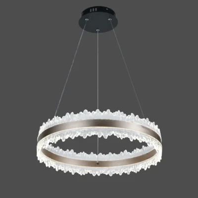 Pendul LED Model R9189-600 – cu Telecomandă, 132W, Maro