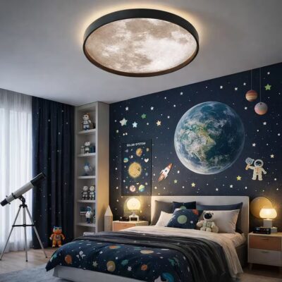Lustră LED Model G1300-500 Moon – 96W, Design Modern