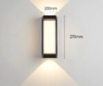 Aplică LED Exterior Model 605L – 20W, Lumină Caldă 3000K - imagine 2
