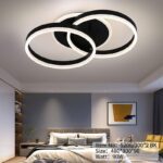 Lustră LED Model 5206-300 BK – cu Telecomandă, 90W, Dimabilă